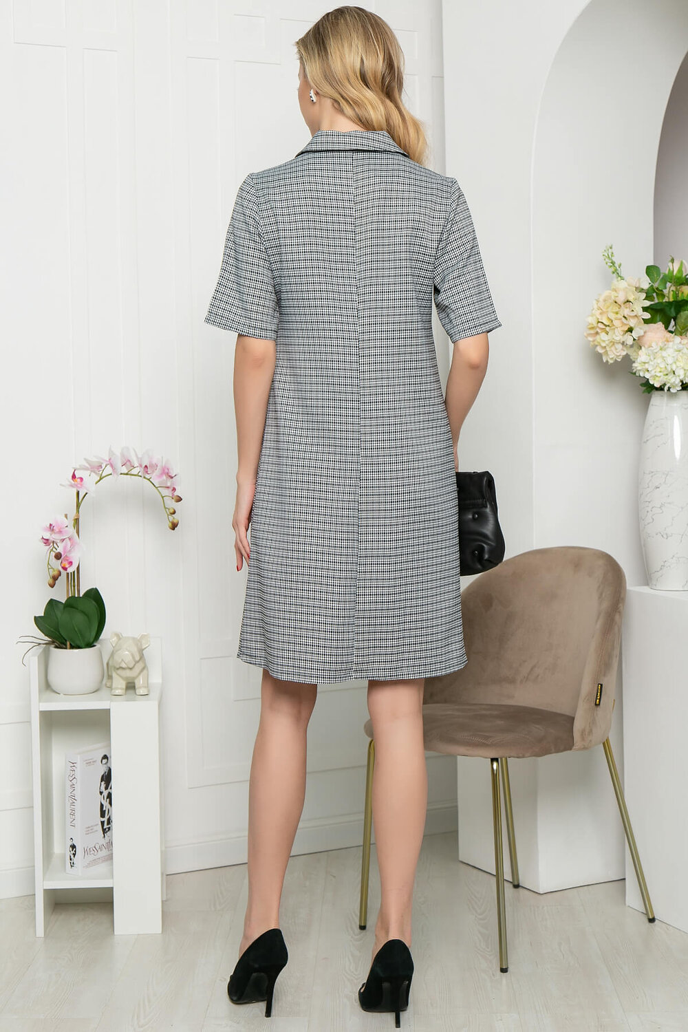 LT Collection Платье 282312 П5431 чёрный, белый