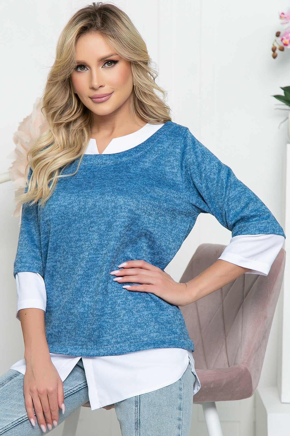 LT Collection Джемпер 284172 Б5367 джинсовый
