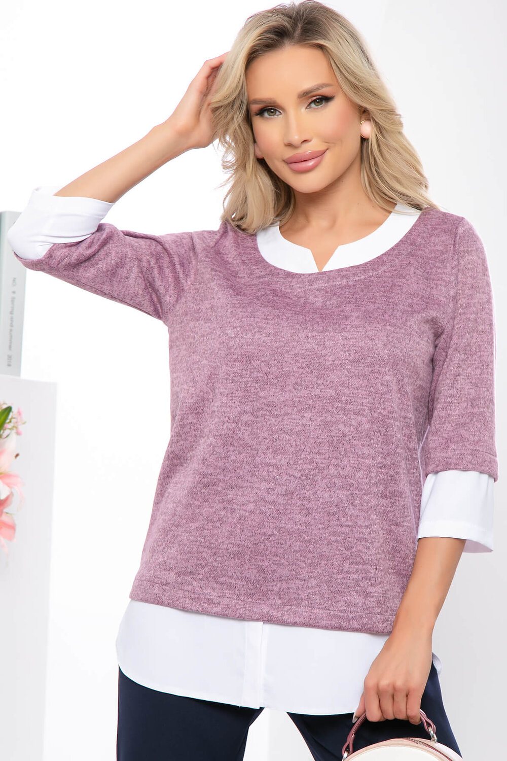 LT Collection Джемпер 284173 Б5368 розовый