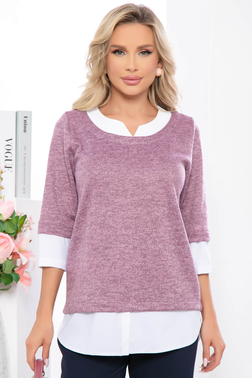LT Collection Джемпер 284173 Б5368 розовый