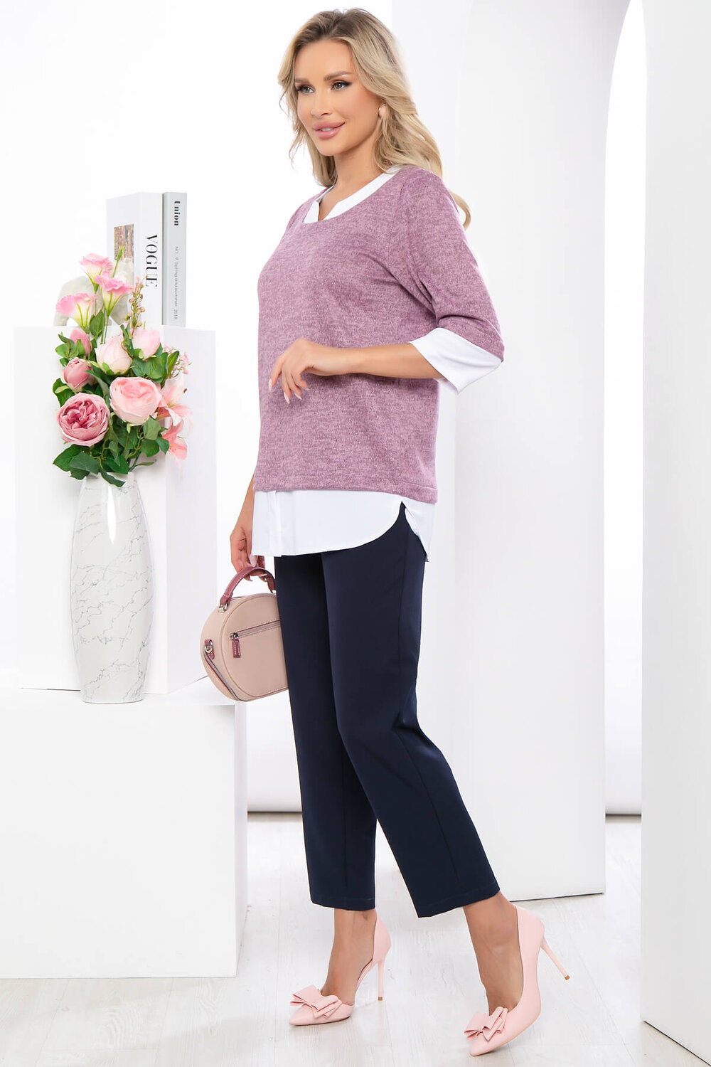 LT Collection Джемпер 284173 Б5368 розовый