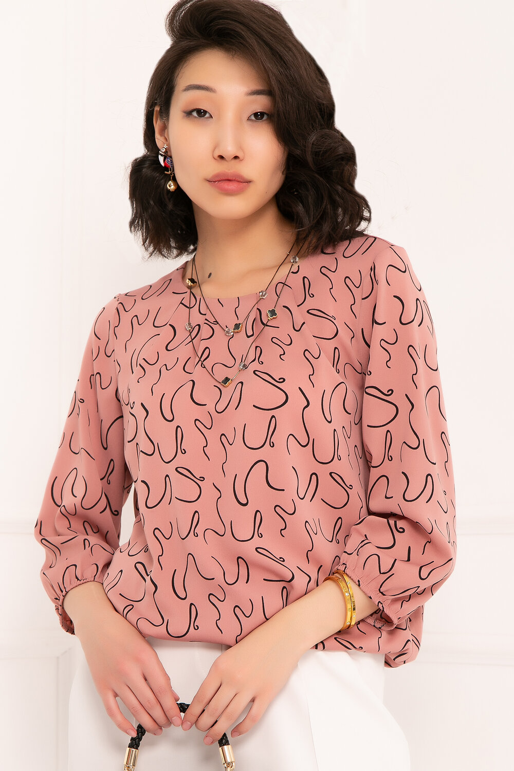 Bellovera Блузка 284400 33Б5007 розовый, черный