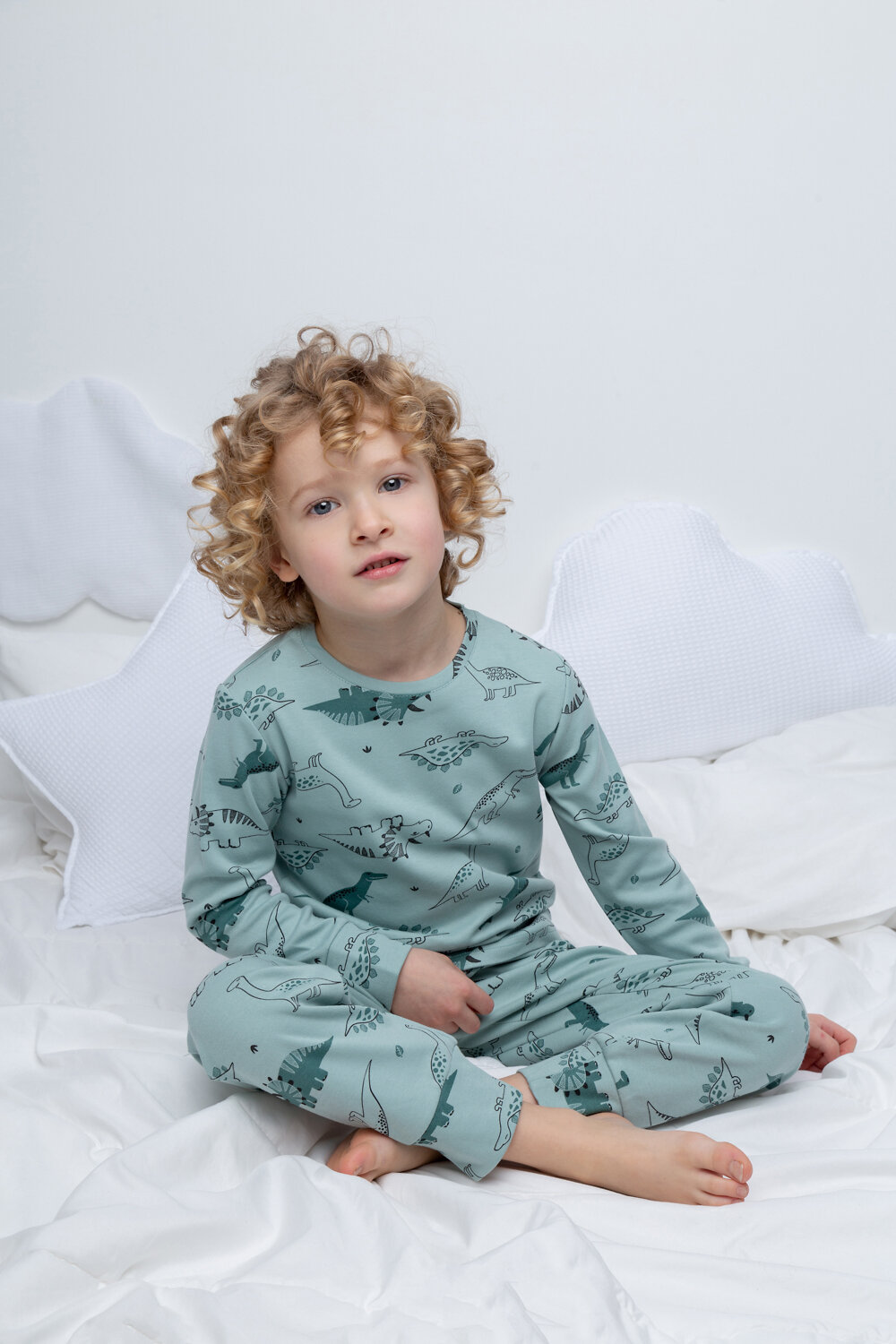 CROCKID Пижама 284890 К 1552 голубой прибой, динозавры