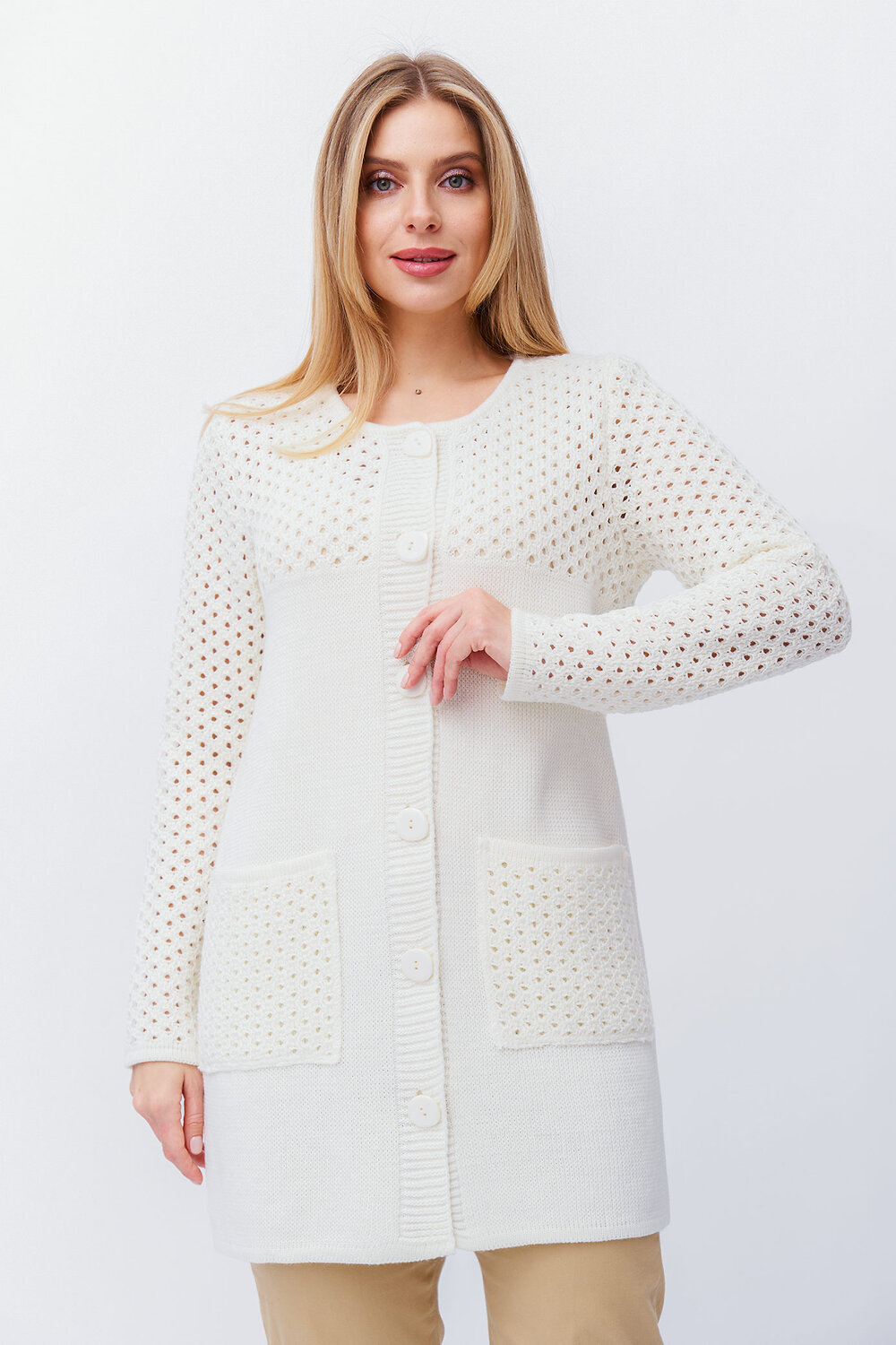 Ankoli Кардиган 286281 351491 молочный