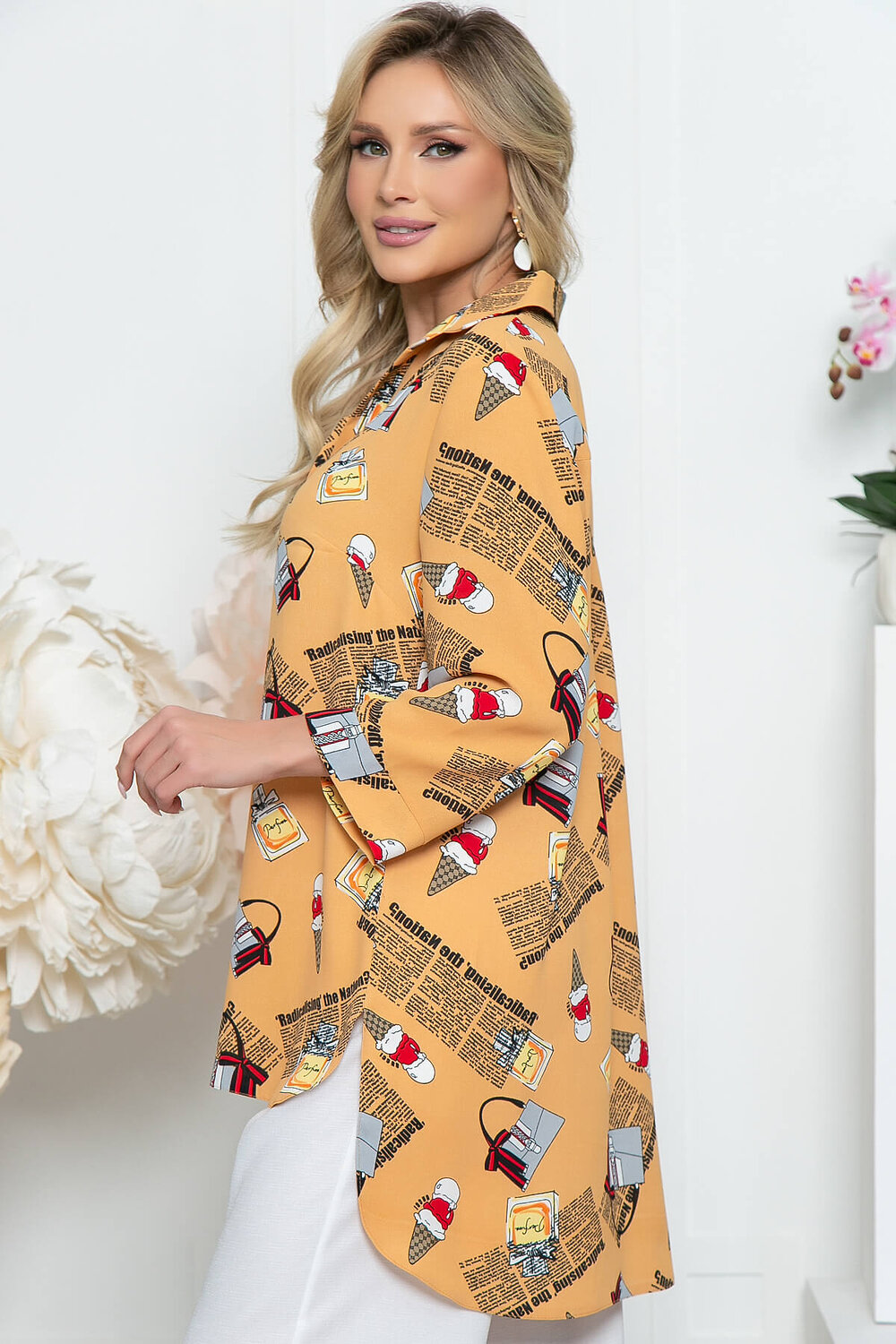 LT Collection Рубашка 288810 Б5321 персиковый