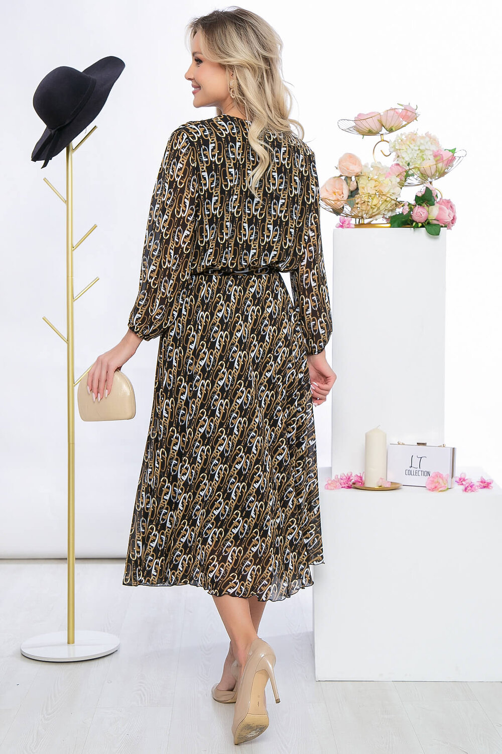 LT Collection Платье 288835 П5478 чёрный, бежевый