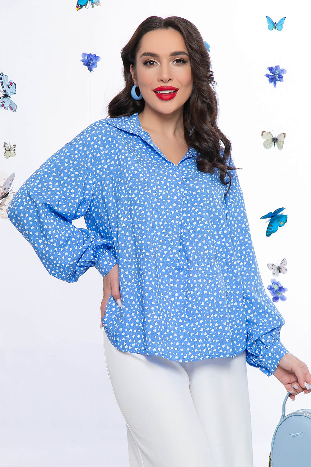 LT Collection Блуза 289515 Б5350 голубой
