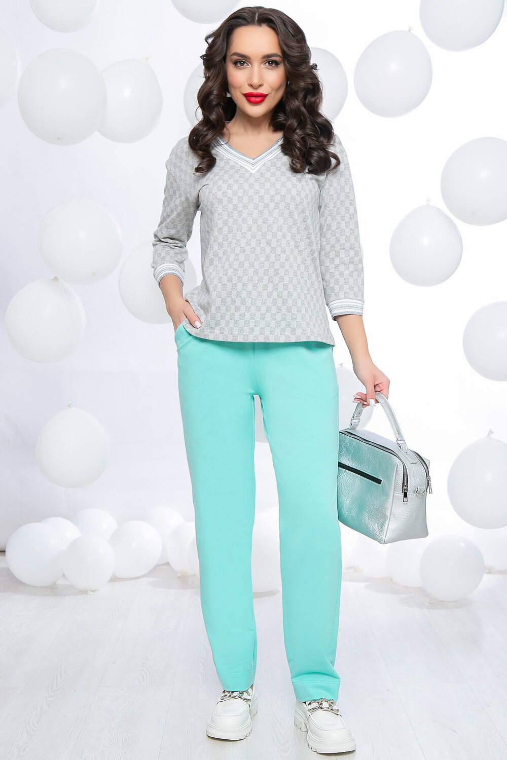 LT Collection Костюм 289525 К5474 серый, ментол