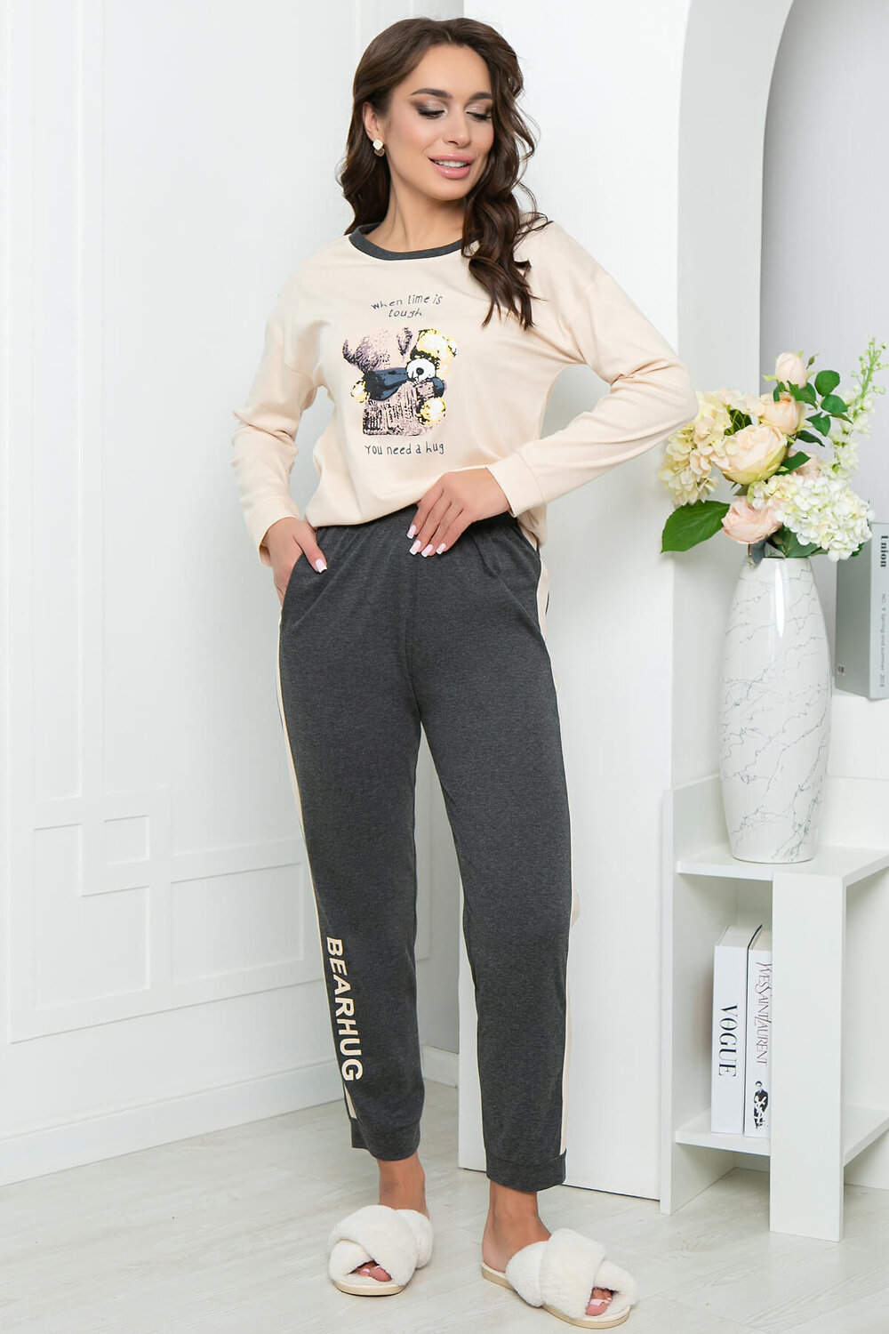 LT Collection Комплект 289534 Д1735 бежевый, серый