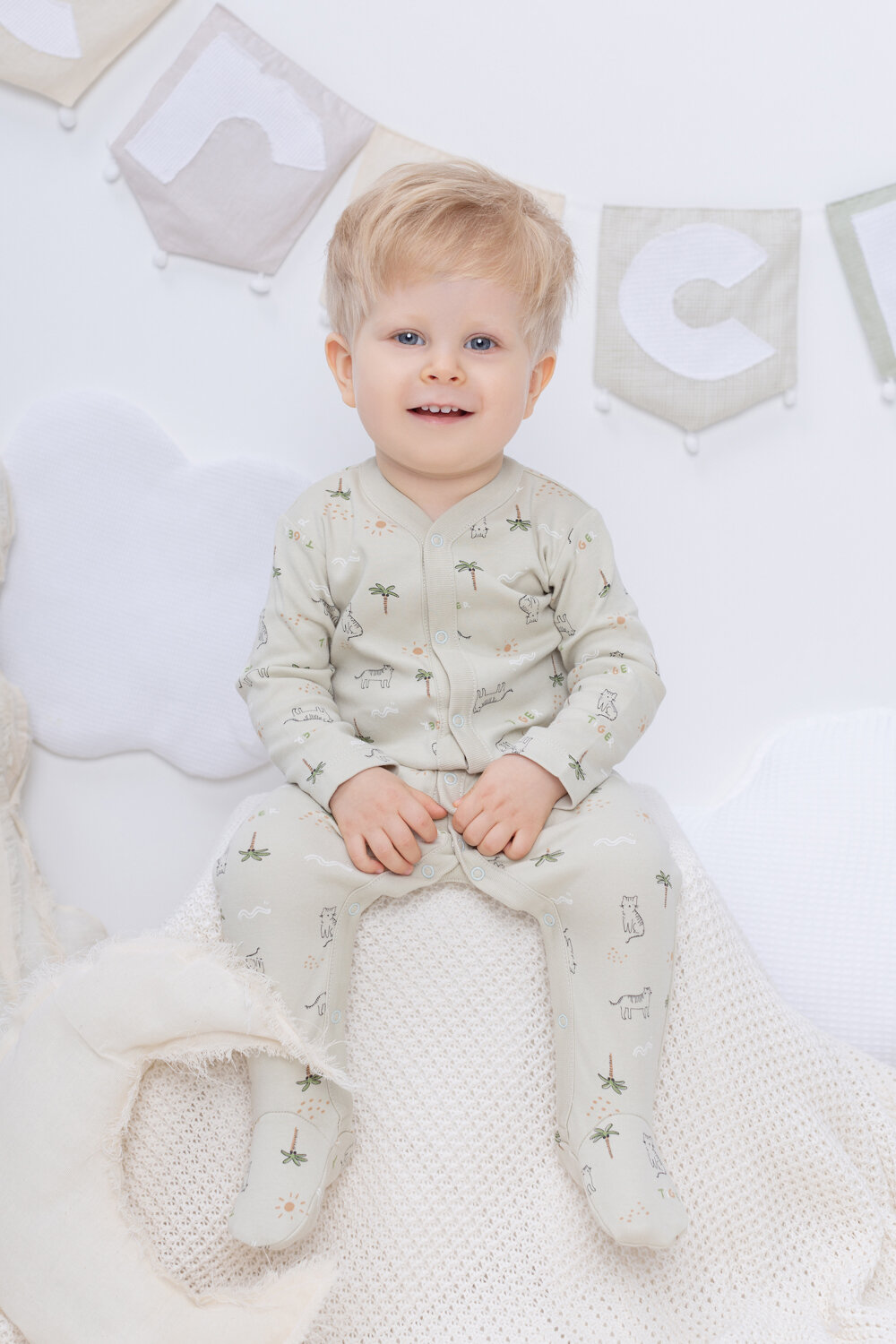 CROCKID Комбинезон 289592 К 6025-2уп св.коричневый, мини-сафари