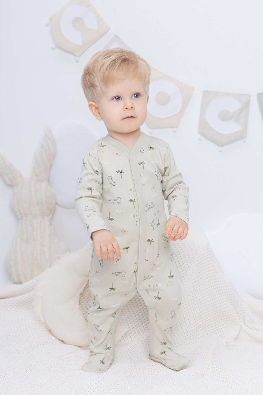 CROCKID Комбинезон 289592 К 6025-2уп св.коричневый, мини-сафари