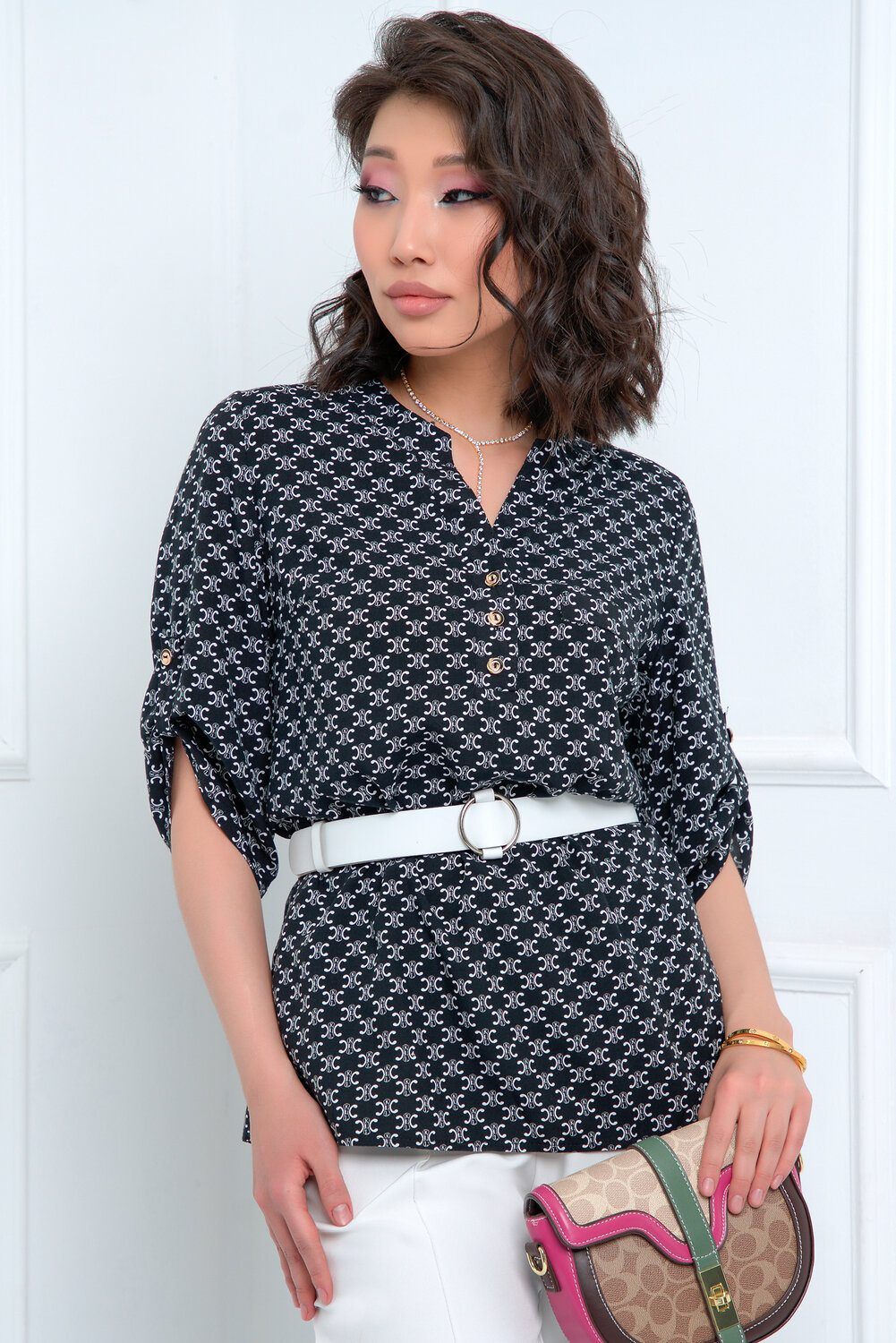 Bellovera Блузка 290395 71Б5066 чёрный, белый