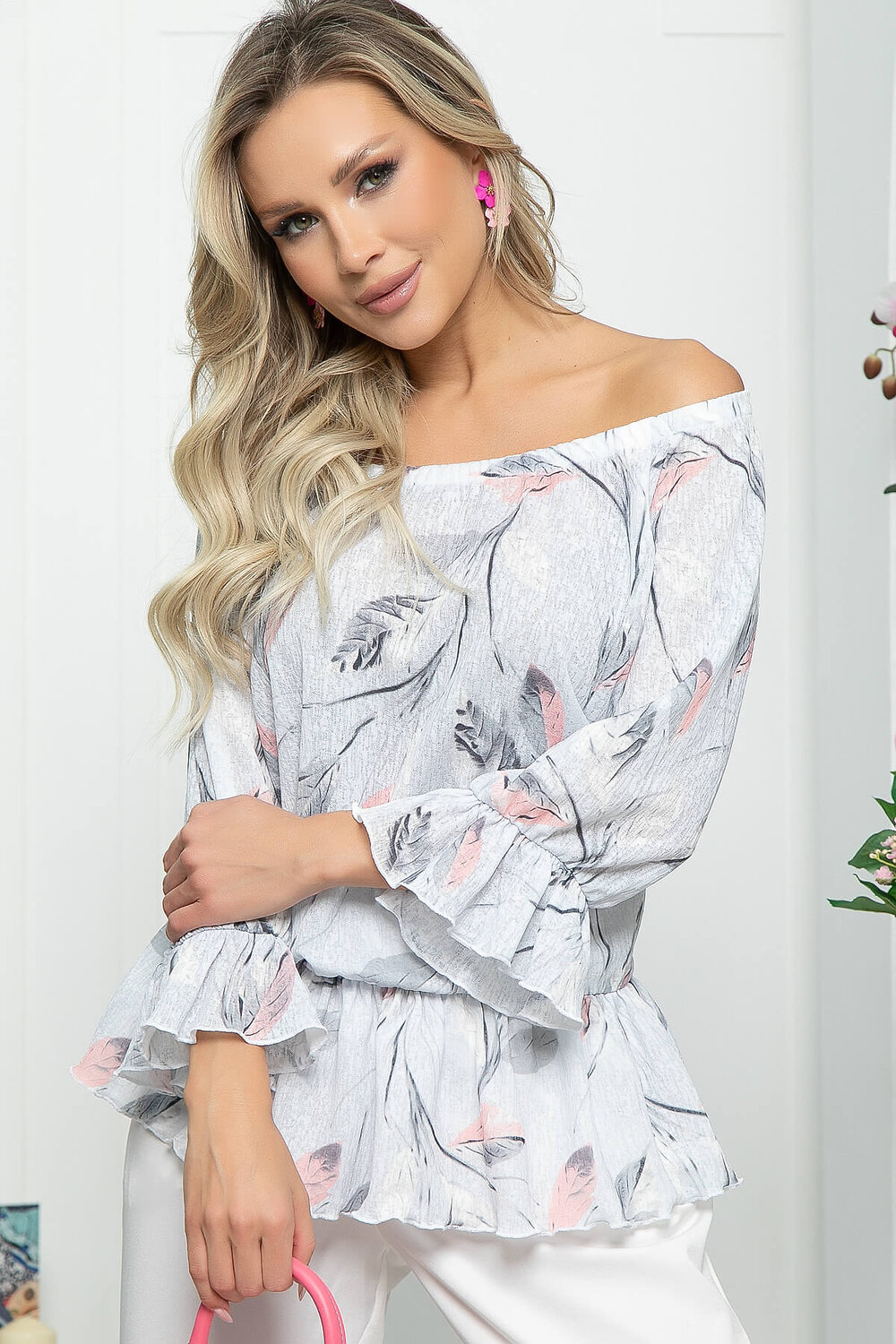 LT Collection Блуза 290719 Б5583 светло-серый