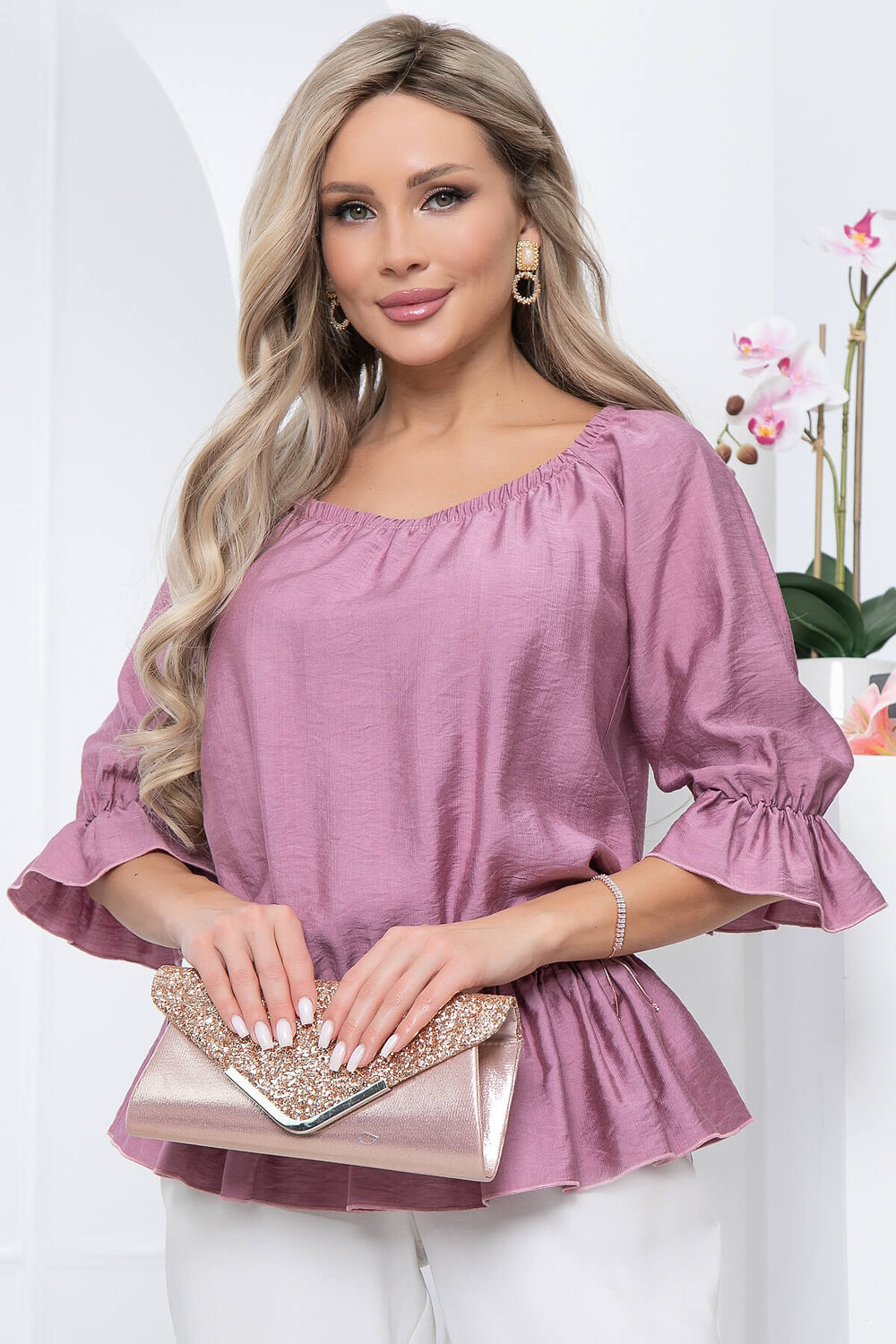 LT Collection Блуза 296624 Б5751 пыльно-розовый