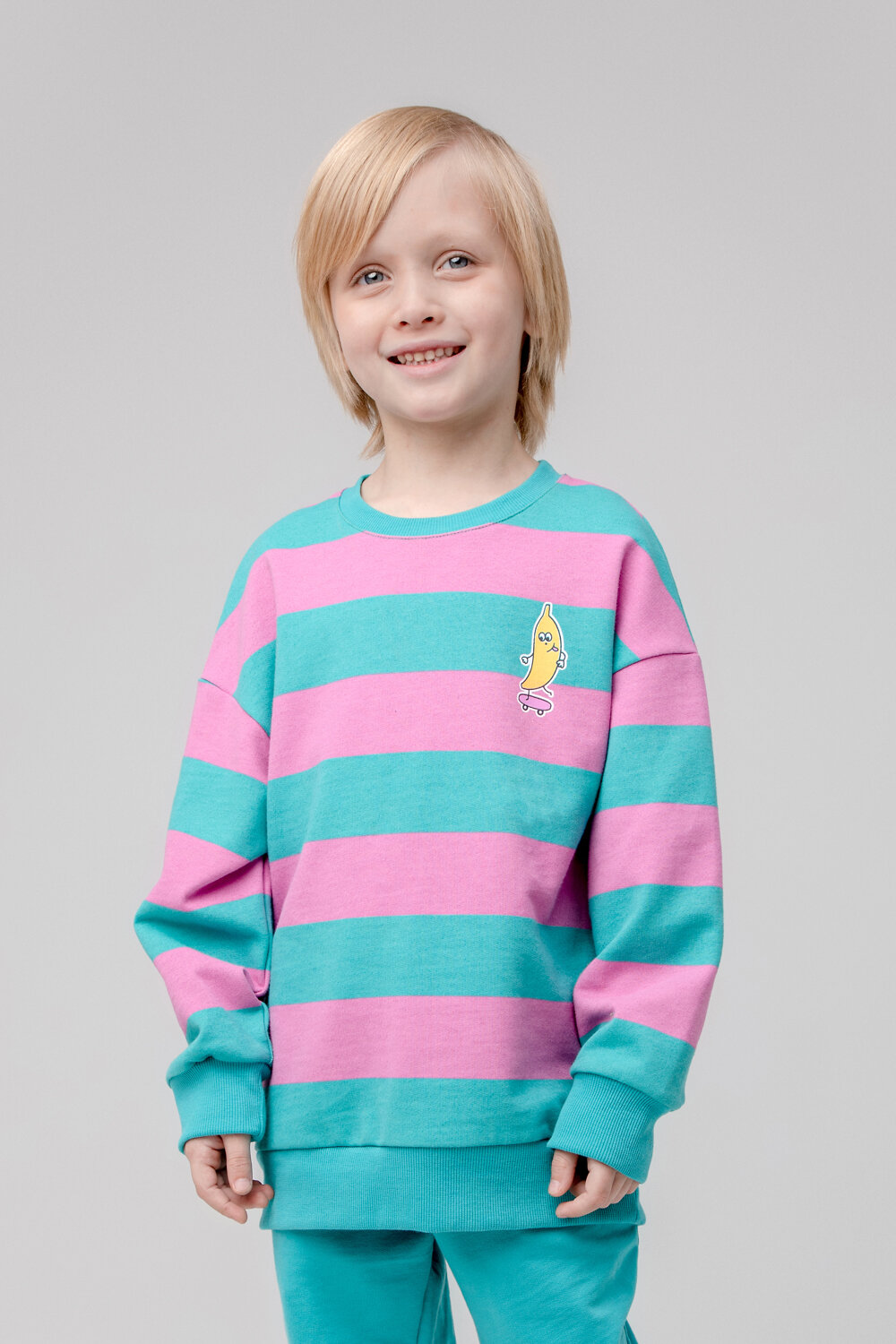 CROCKID Джемпер 297082 КР 302067 зеленый водопад, полоска