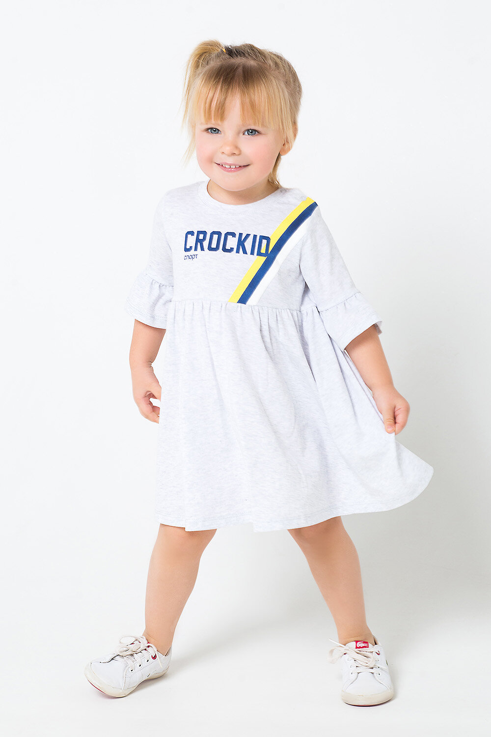 CROCKID Платье 298391 КР 5496 серый меланж