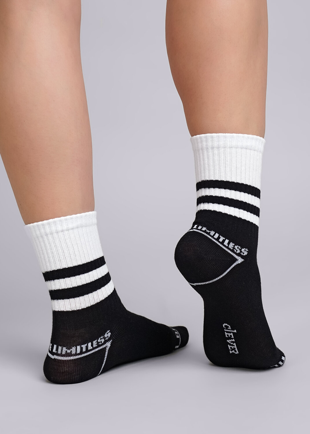 CLEVER Носки 300466 С1340 20-22,22 чёрный/белый