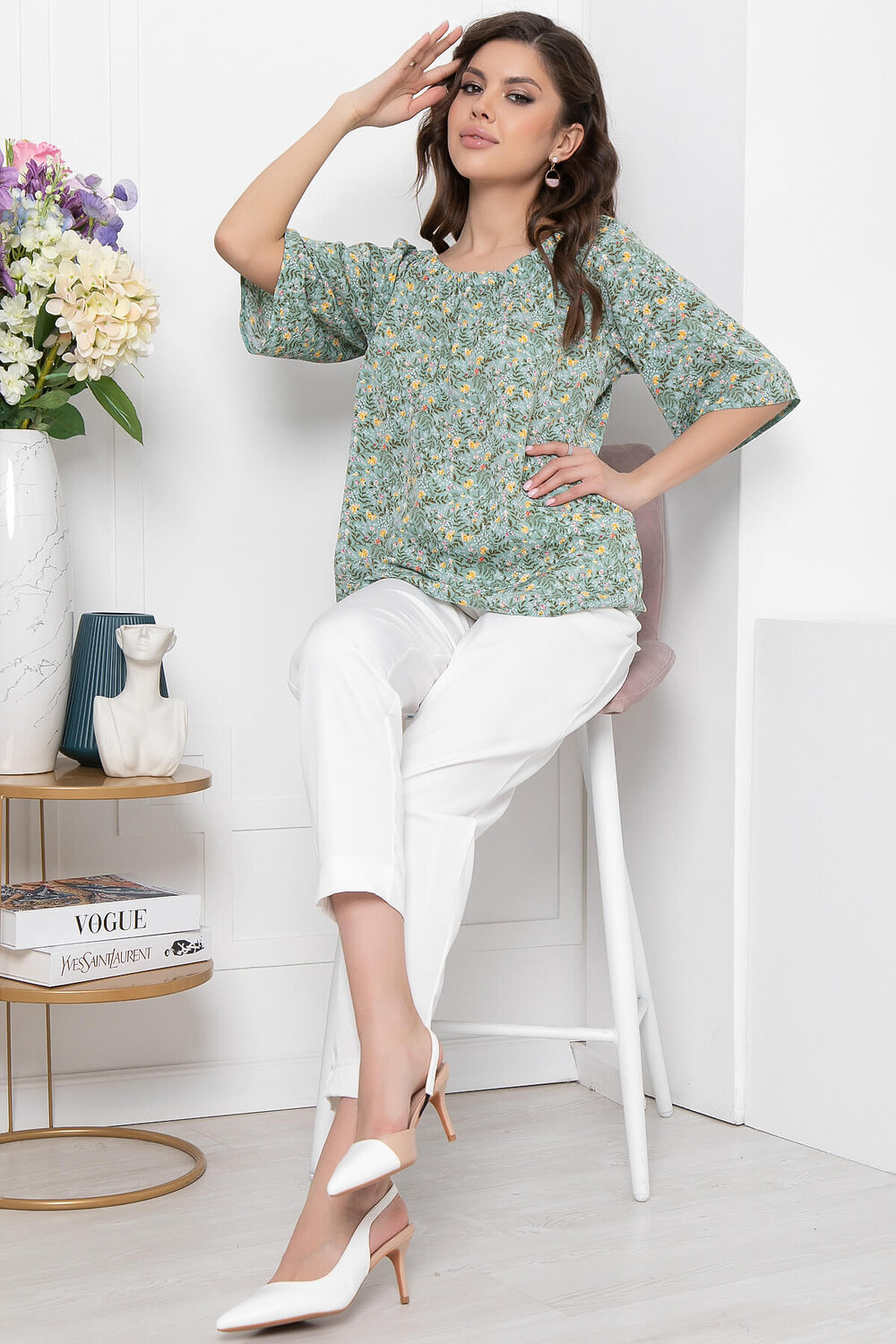 LT Collection Блуза 301517 Б5947 холодный зелёный