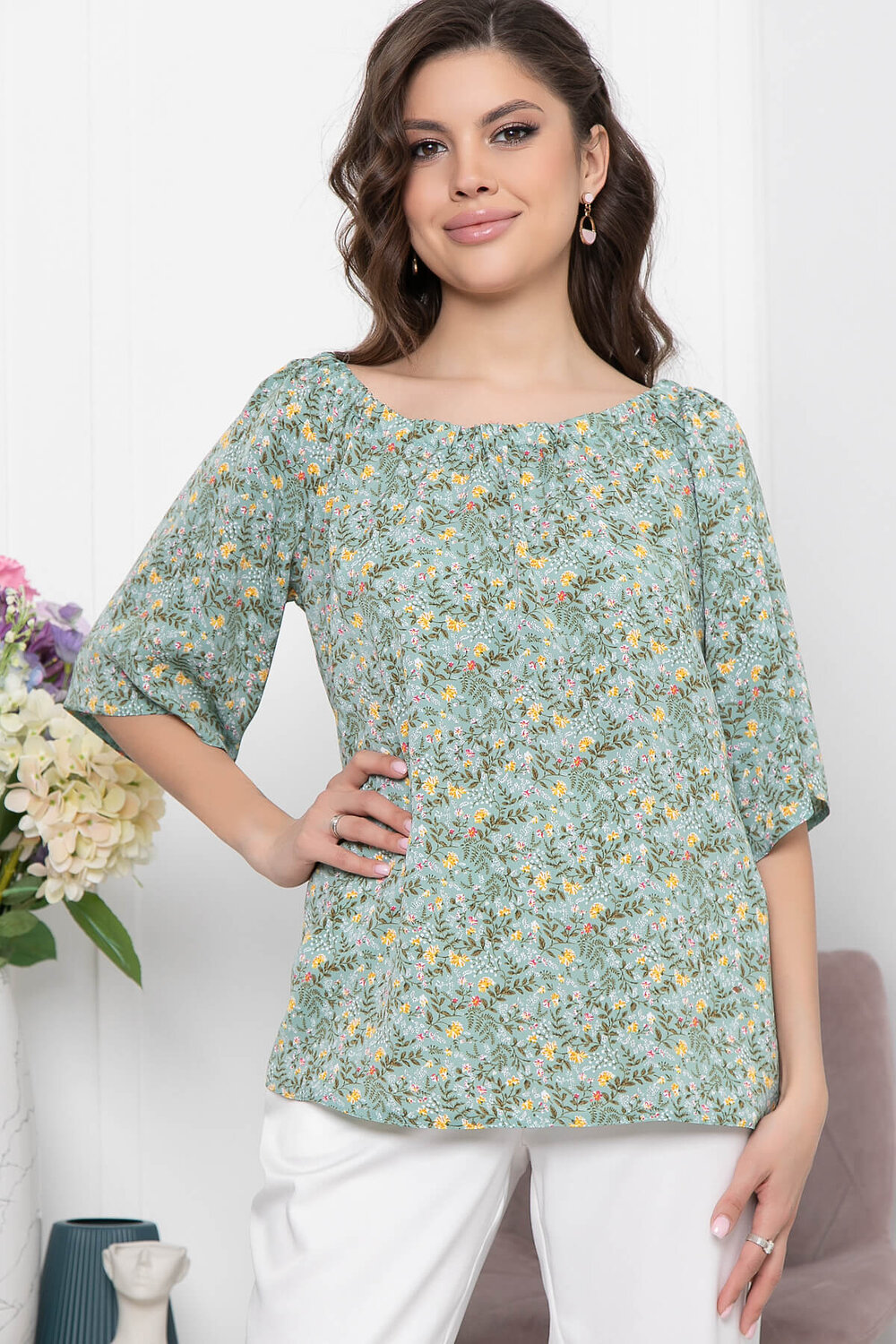 LT Collection Блуза 301517 Б5947 холодный зелёный