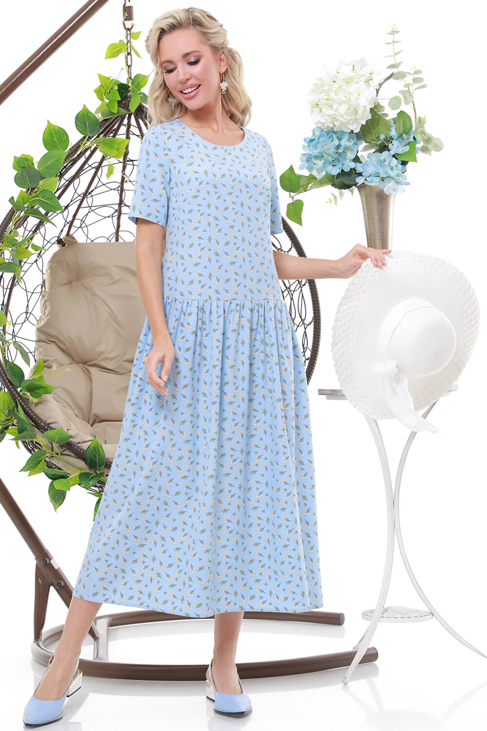 DStrend Платье 301610 П-3948-0002-03 Голубой