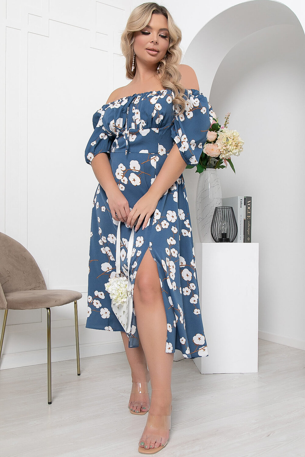 LT Collection Платье 301704 П5892 джинсовый