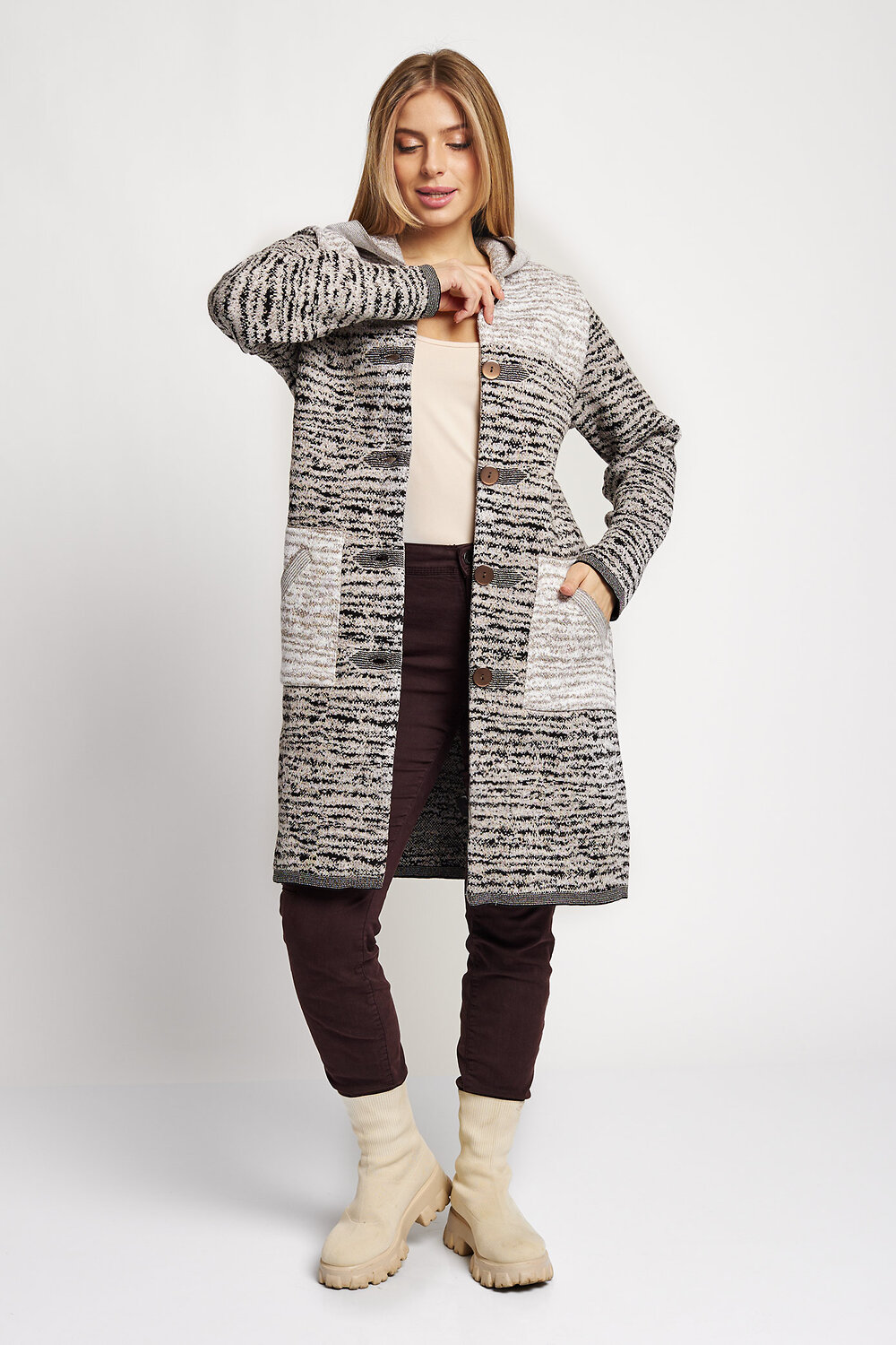 Ankoli Кардиган 301928 К 1323 кофейный микс