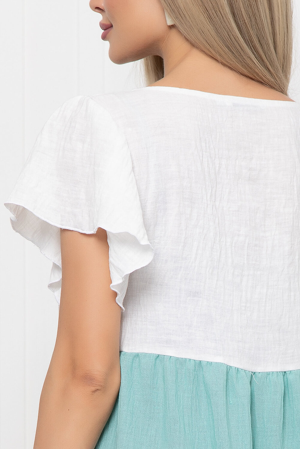 LT Collection Платье 302100 П6053 мятный, белый