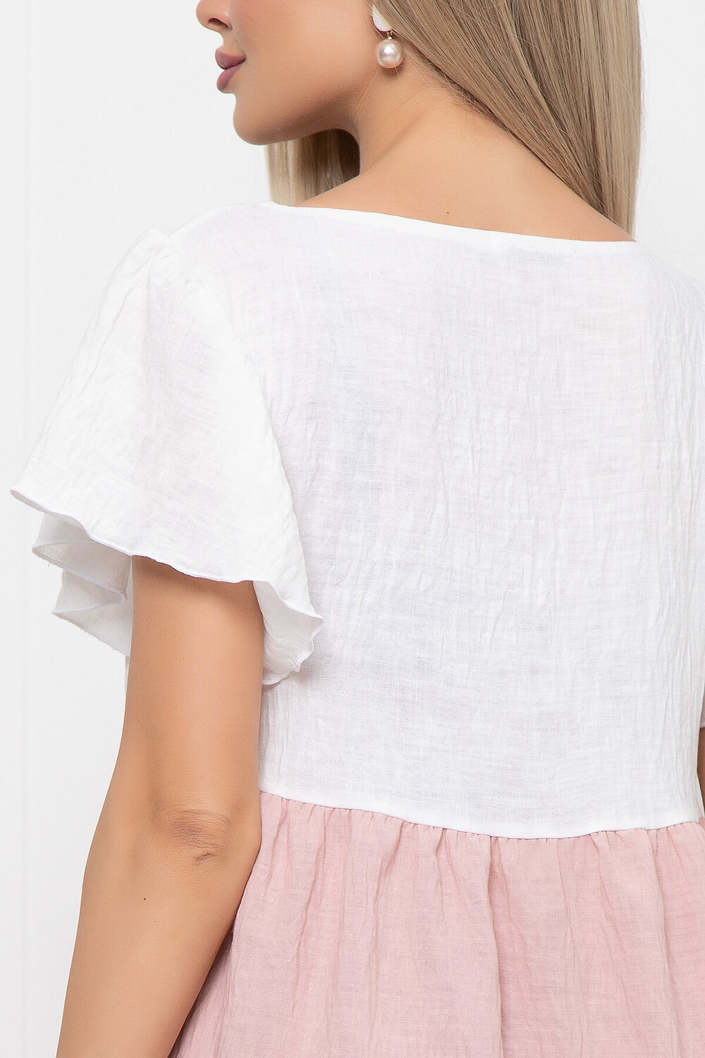 LT Collection Платье 302101 П6052 розовый, белый