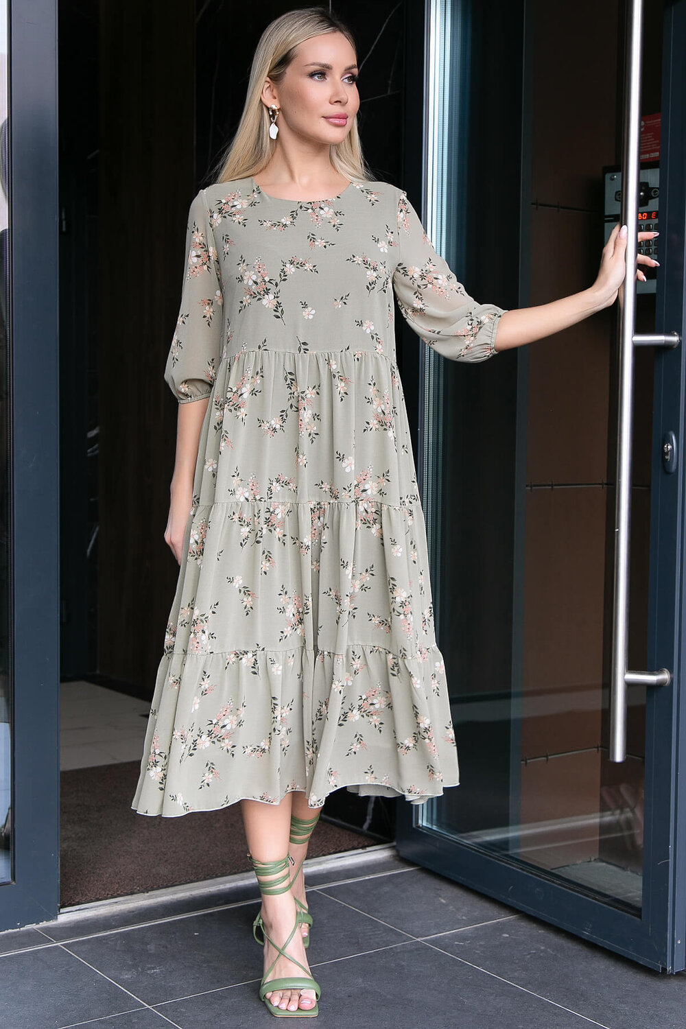 LT Collection Платье 303269 П6073 оливковый