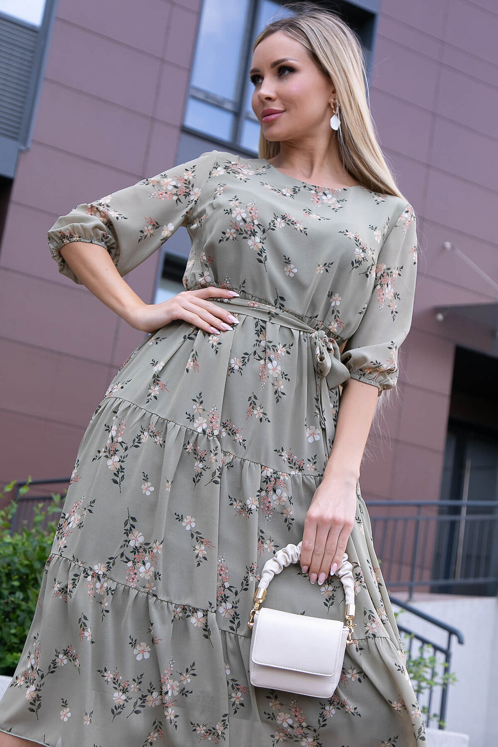 LT Collection Платье 303269 П6073 оливковый