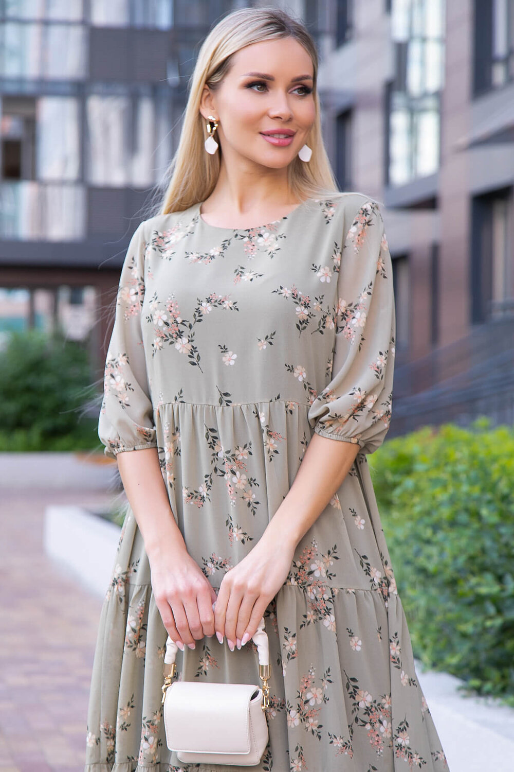 LT Collection Платье 303269 П6073 оливковый