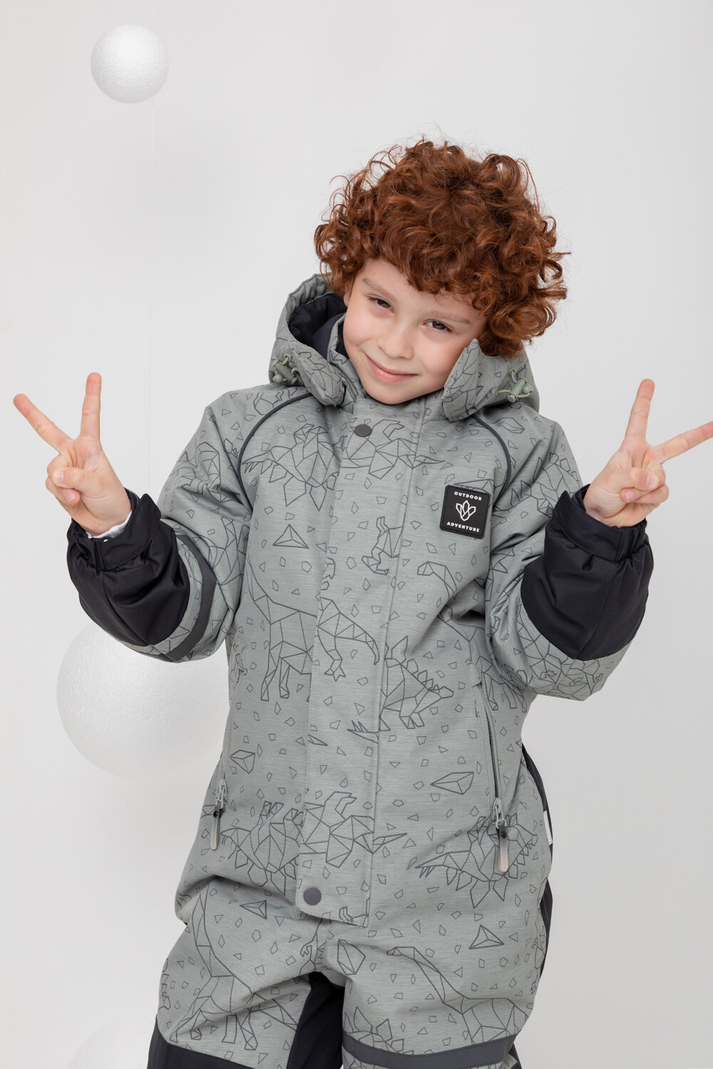 CROCKID Комбинезон 307440 ВК 60100/н/2 ГР зеленый чай, динозавры