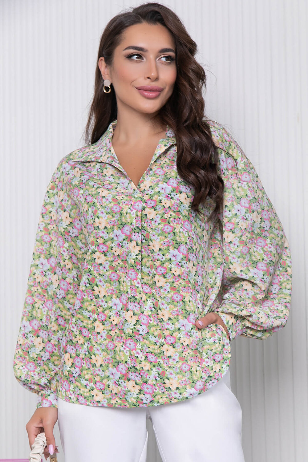 LT Collection Блуза 307677 Б5951 зелёный