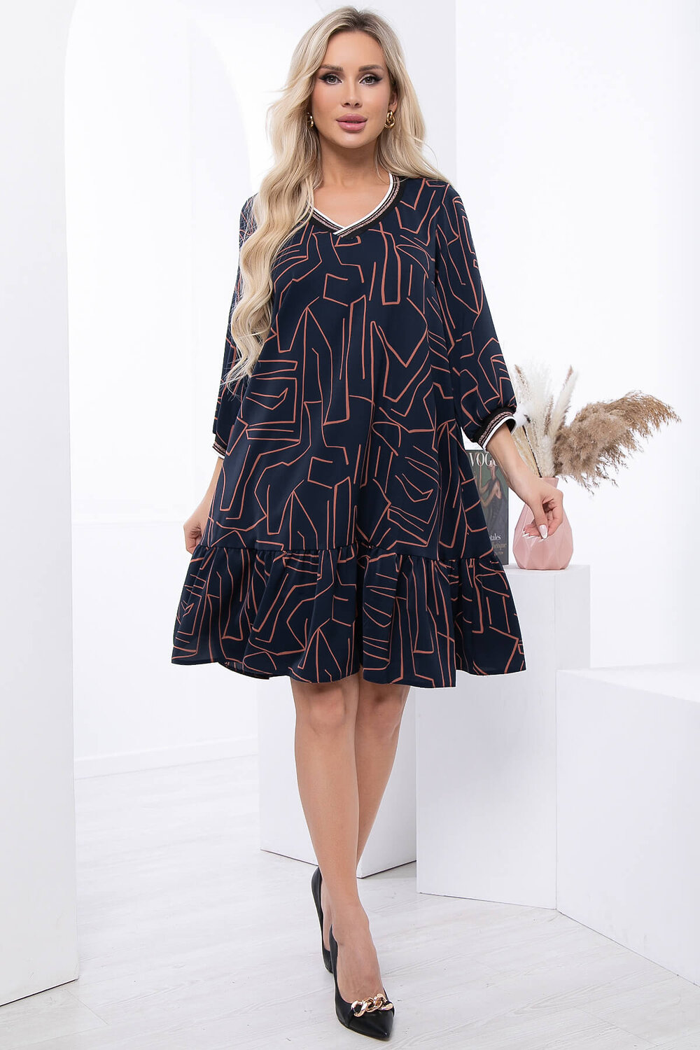 LT Collection Платье 307710 П7111 темно-синий