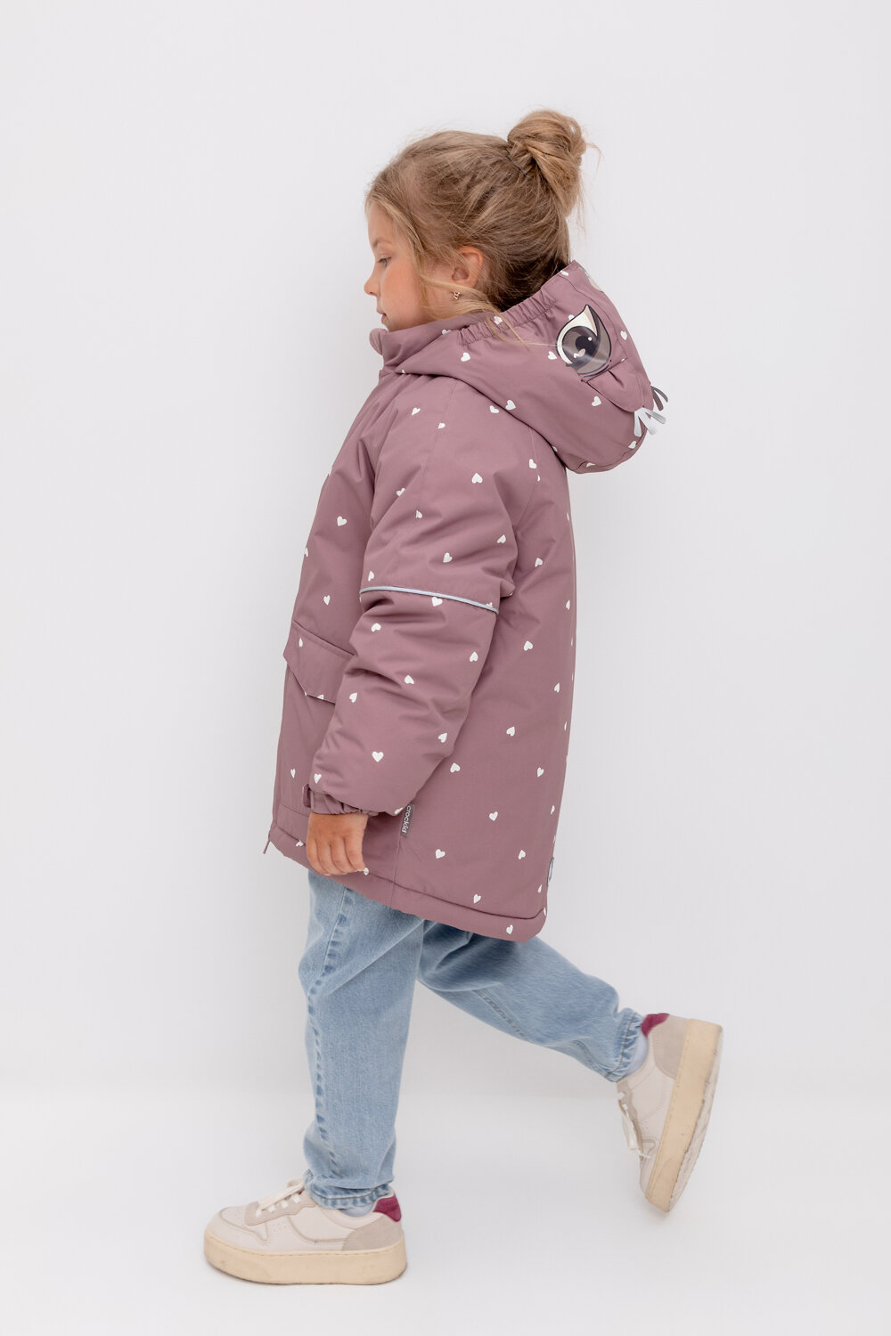 CROCKID Куртка 309976 ВК 38103/н/2 ГР серая пудра, сердечки