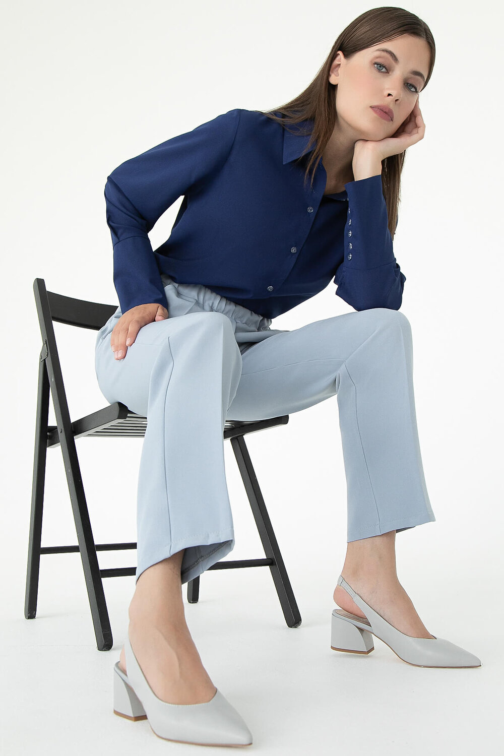 LT Collection Блуза 310950 Б7134 синий