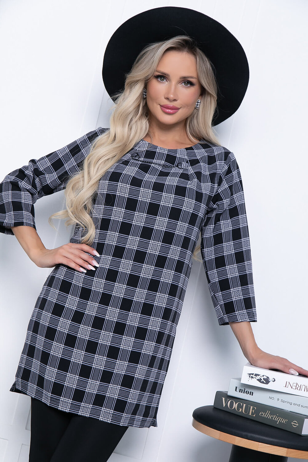 LT Collection Туника 310968 Б7213 серый, чёрный