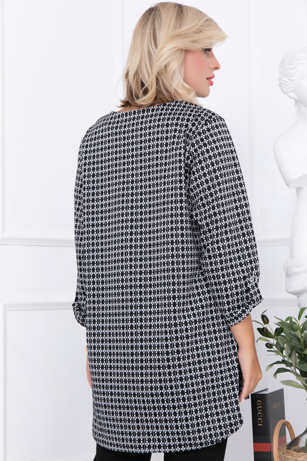 Bellovera Туника 312896 71Б5476 чёрный, белый