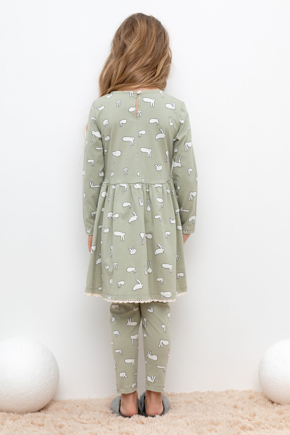 CROCKID Бриджи 316606 КР 4074 шалфей, смешные зайки