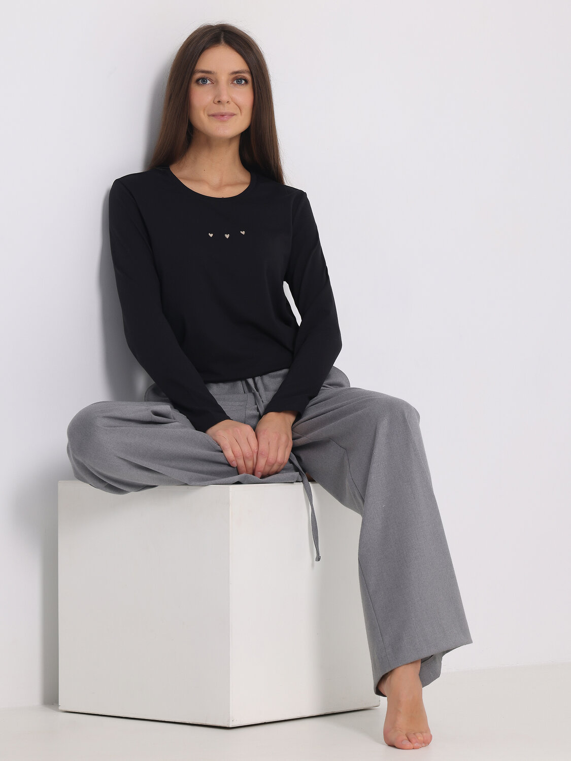 Апрель Лонгслив 317561 1ЖДЛД3986001 черный