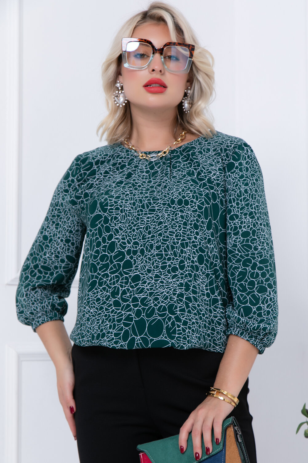 Bellovera Блузка 318169 33Б5556 зеленый