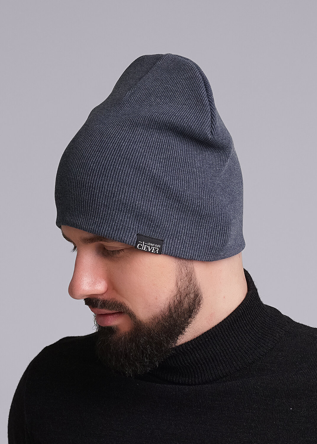 CLEVER Шапка 318355 601758ш меланж т.синий