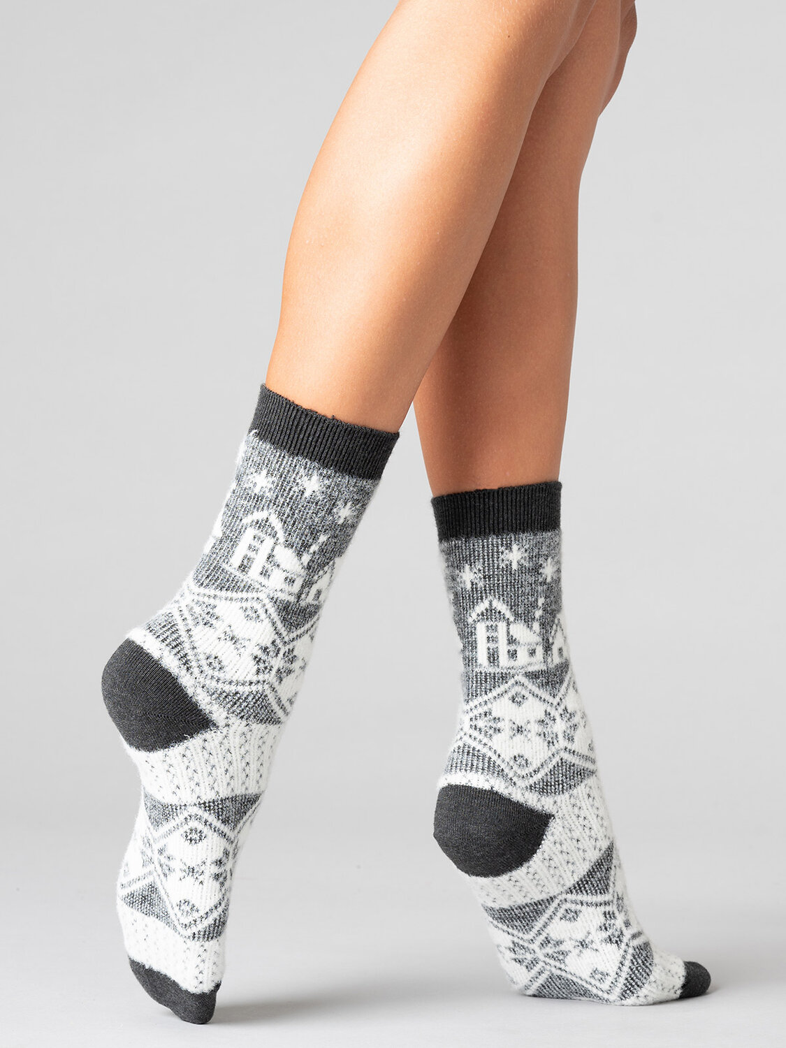 JS Giulia Носки 318480 WS3 WOOL 2303 grey melange