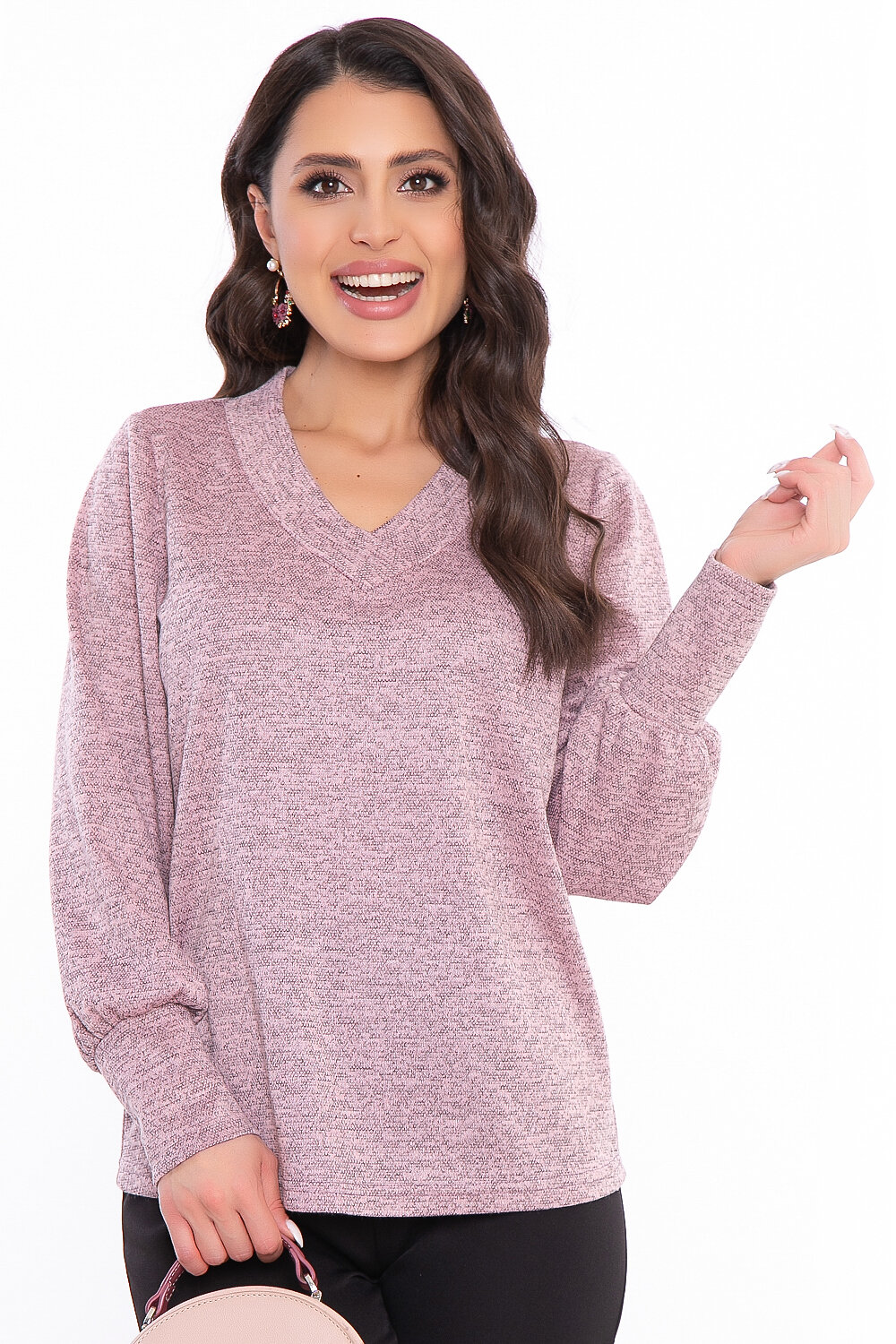 LT Collection Джемпер 318614 Б2883 розовый меланж