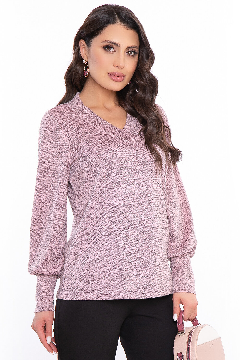 LT Collection Джемпер 318614 Б2883 розовый меланж