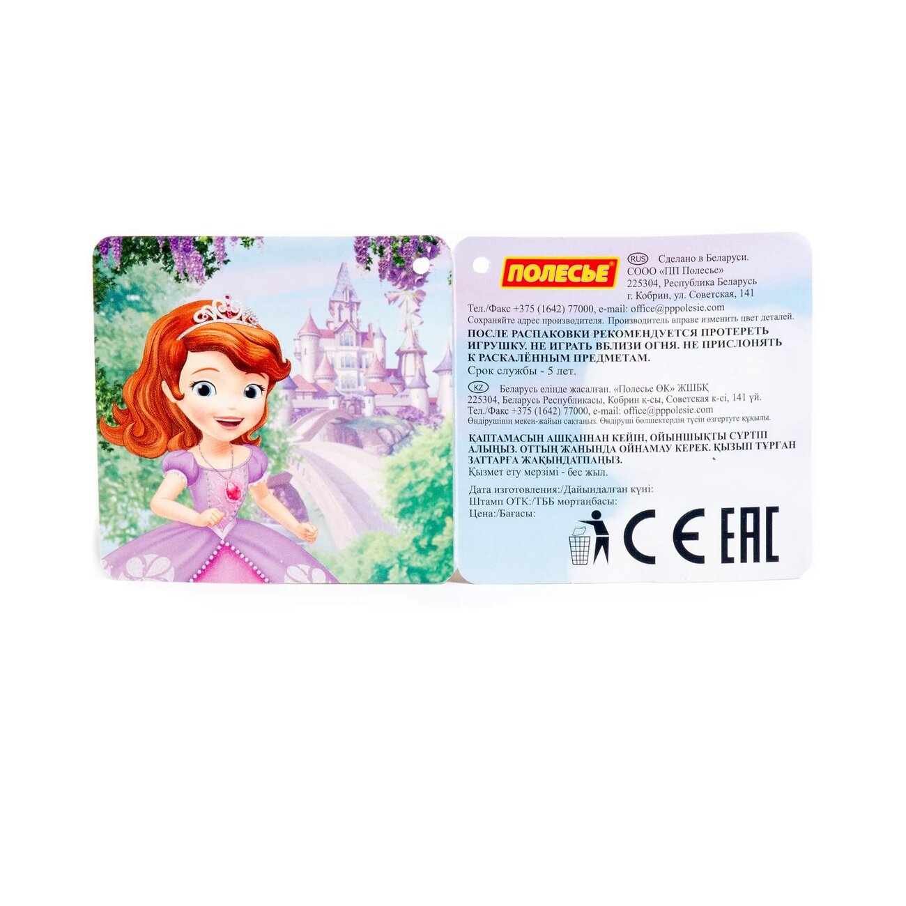 Полесье Песочный набор Disney c ведром-замком большим с наклейкой (микс №6) 322131 68446