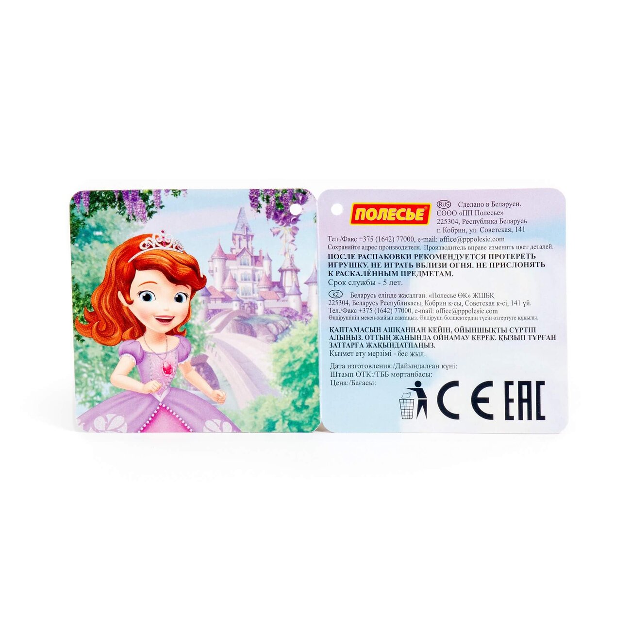 Полесье Песочный набор Disney c ведром-замком большим с наклейкой (микс №5) 322133 68439