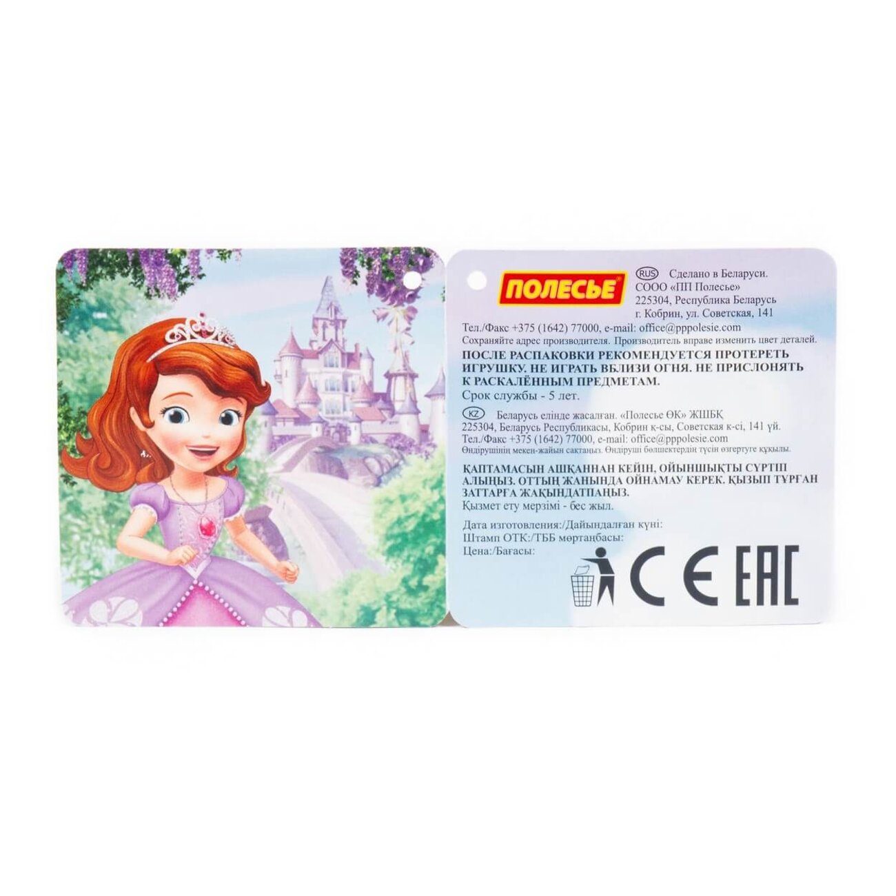 Полесье Ведро-замок большое с наклейкой Disney (микс) 322691 81681