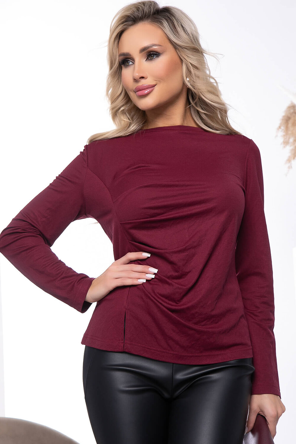 LT Collection Лонгслив 325493 Б7633 винный