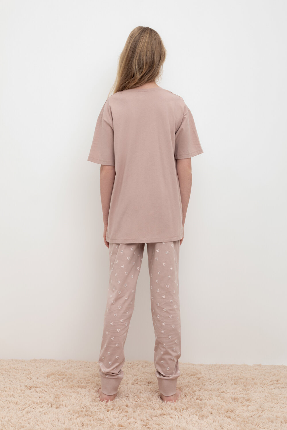 CUBBY Пижама 325680 КБ 2817 кофейный, воздушные сердечки